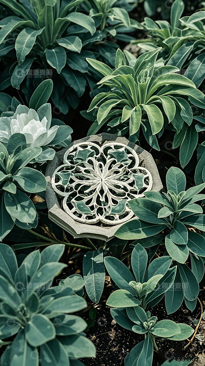 高清大图下载【趣麦麦图】绿意盎然园艺装饰图案设计