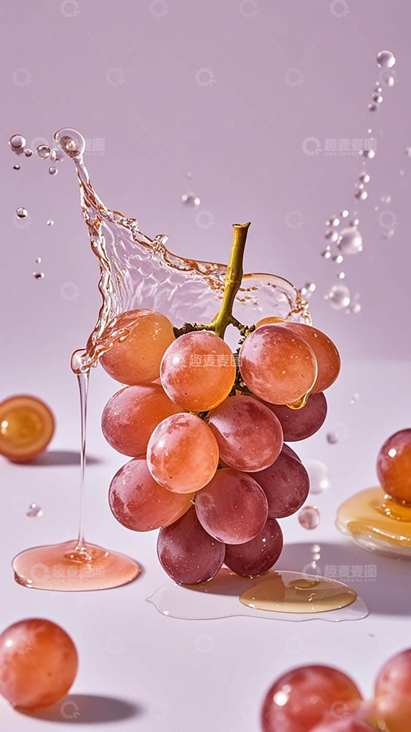 高清大图下载【趣麦麦图】葡萄溅液摄影创意艺术