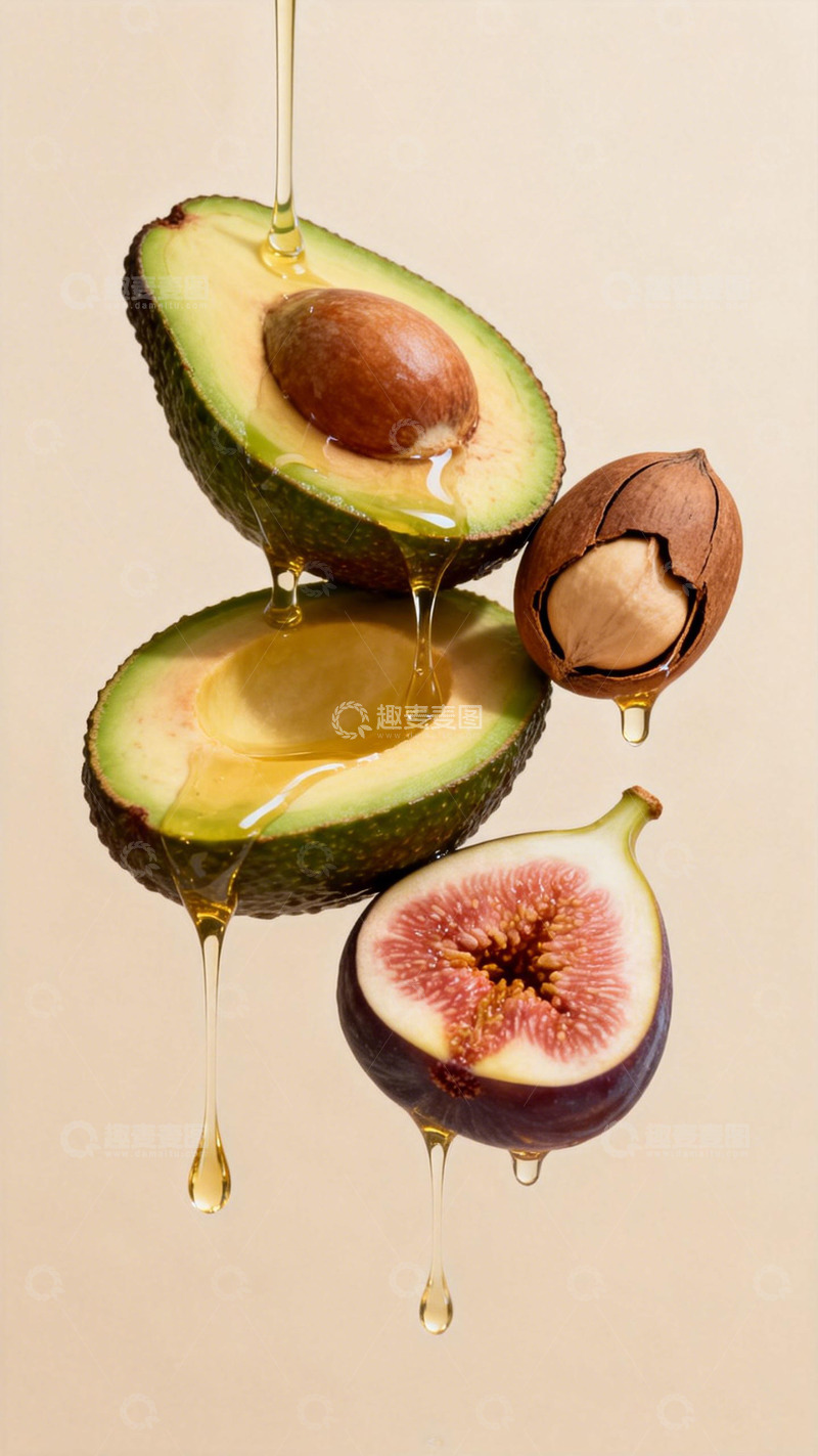 高清大图下载【趣麦麦图】新鲜水果与蜂蜜组合摄影