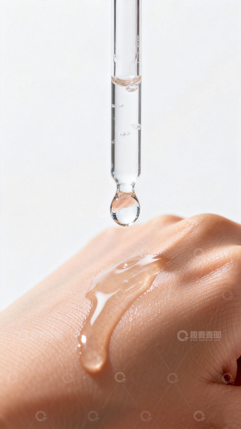 高清大图下载【趣麦麦图】透明液体滴落手部特写