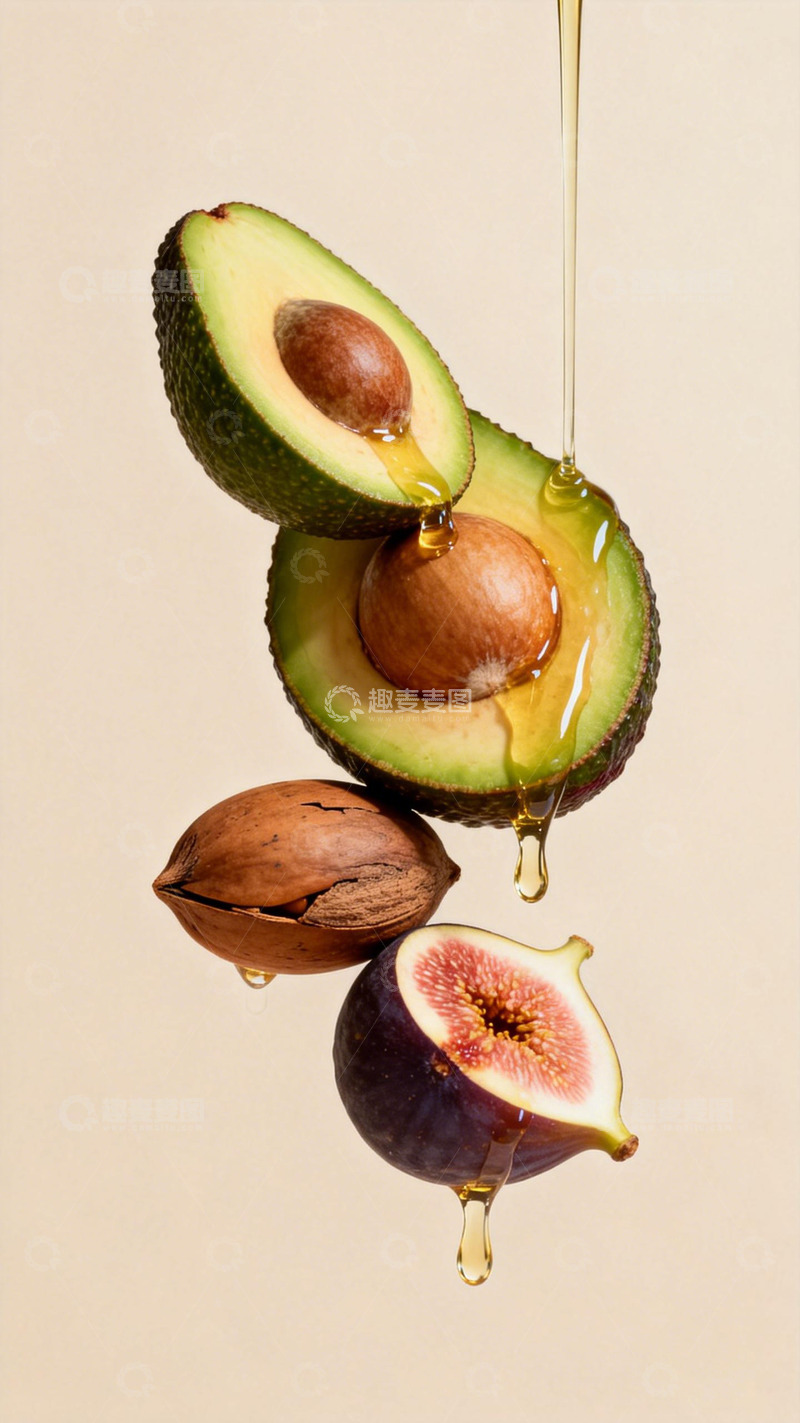 高清大图下载【趣麦麦图】新鲜水果油滴摄影