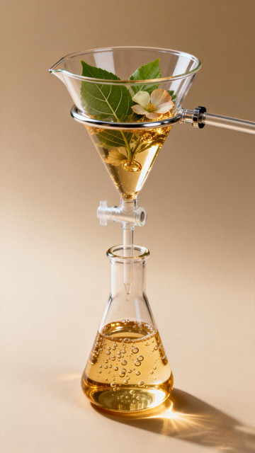 科学实验玻璃器皿特写