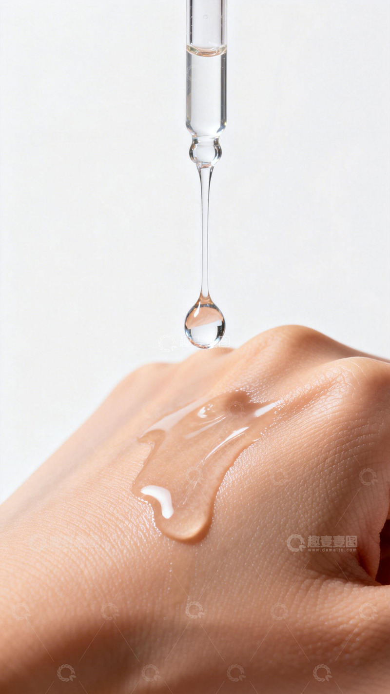 高清大图下载【趣麦麦图】护肤精华液滴落特写