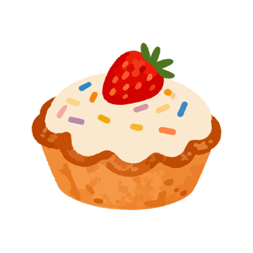 卡通蛋糕甜品插画