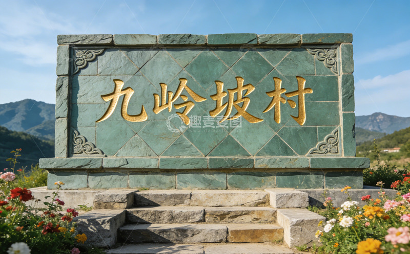 高清大图下载【趣麦麦图】石板村标山水风景