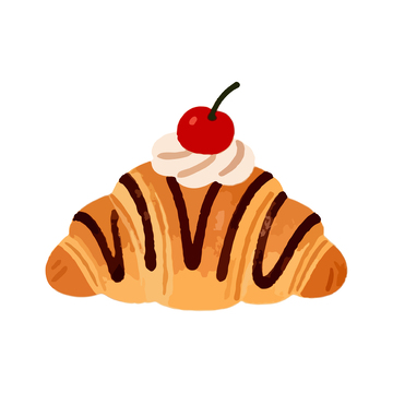 卡通风甜点面包美食插画