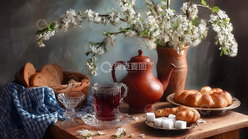 高清大图下载【趣麦麦图】复古风下午茶静物摄影
