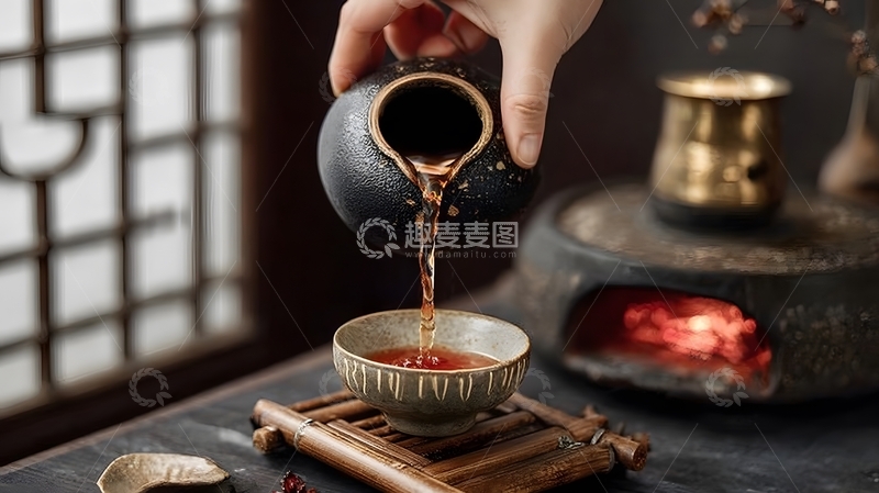 高清大图下载【趣麦麦图】古风倒酒美食摄影