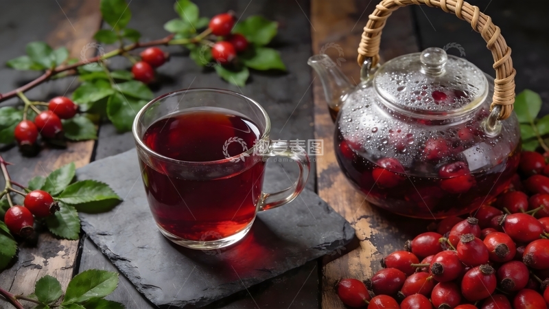 高清大图下载【趣麦麦图】山楂茶静物摄影