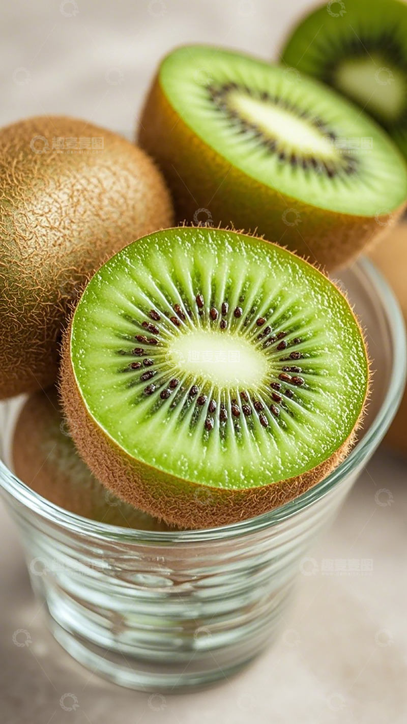 高清大图下载【趣麦麦图】清新猕猴桃特写水果摄影
