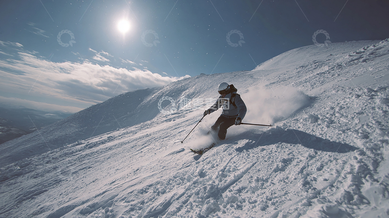 高清大图下载【趣麦麦图】高山滑雪体验