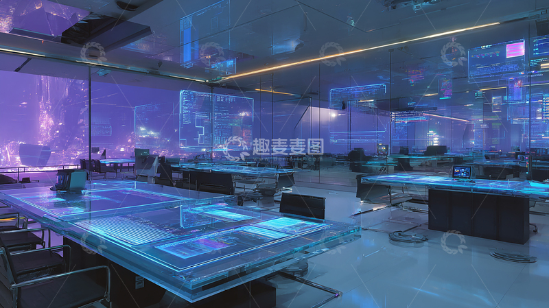 高清大图下载【趣麦麦图】未来科技控制中心视觉效果图