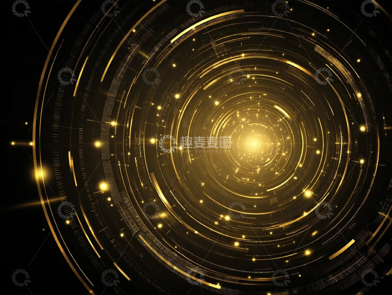 高清大图下载【趣麦麦图】金芒环纹裹的科技穹顶
