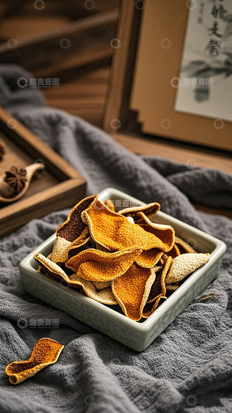 高清大图下载【趣麦麦图】陈皮瓷碗静物摄影