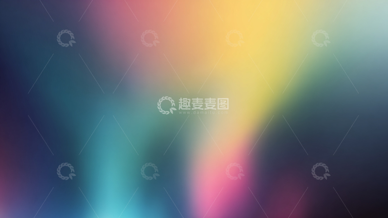 高清大图下载【趣麦麦图】彩虹渐变色模糊背景