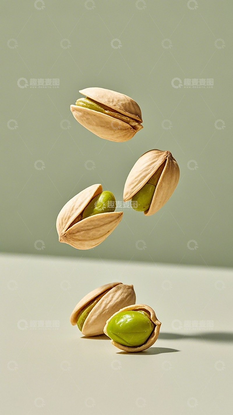 高清大图下载【趣麦麦图】悬浮开心果摄影