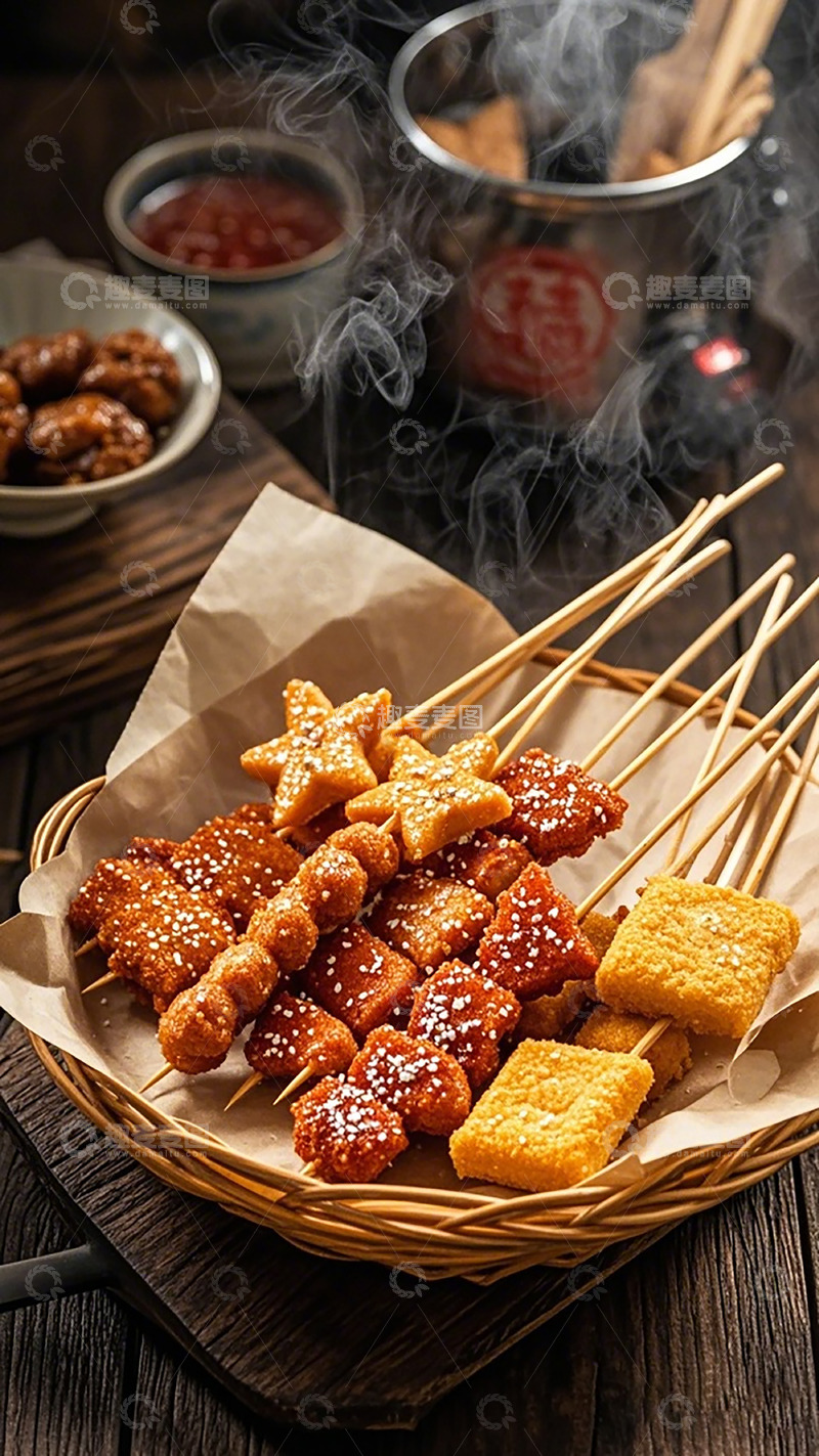 高清大图下载【趣麦麦图】美食特写炸鸡块串