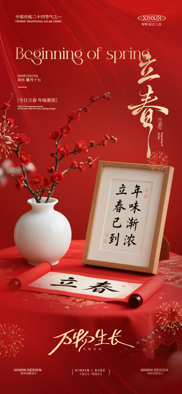 立春喜庆海报设计素材