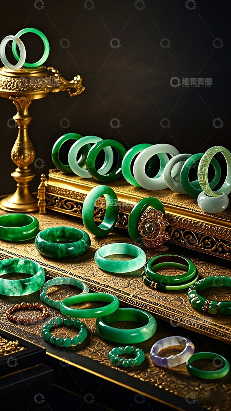 高清大图下载【趣麦麦图】翡翠珠宝展示奢华摄影