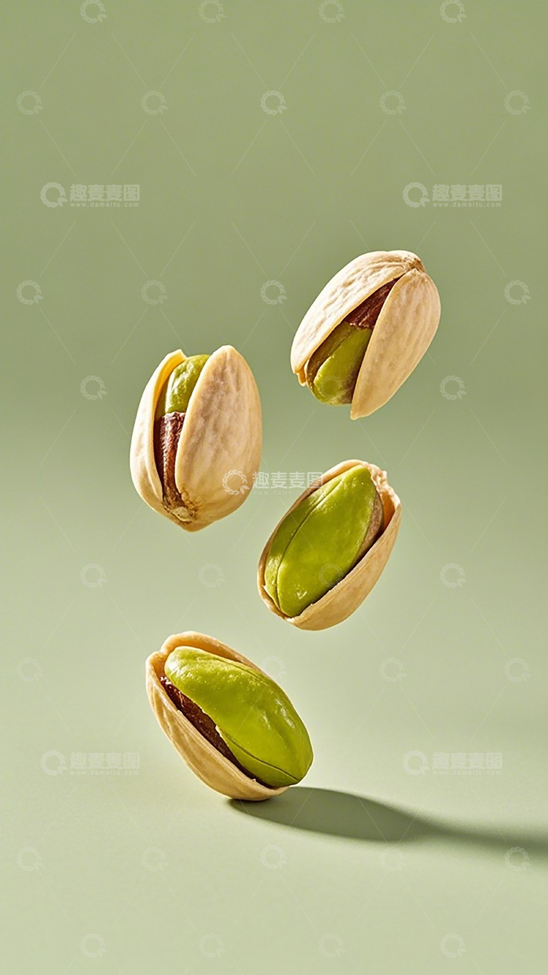 高清大图下载【趣麦麦图】悬浮开心果创意摄影图