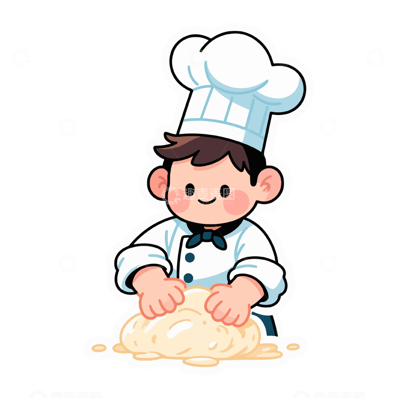 源文件下载【趣麦麦图】卡通厨师烘焙插画