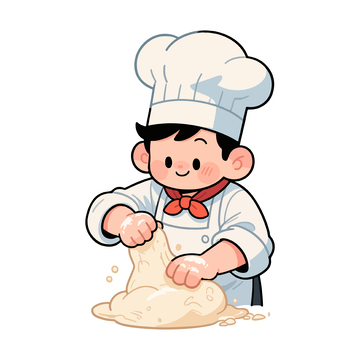 卡通厨师烘焙插画素材