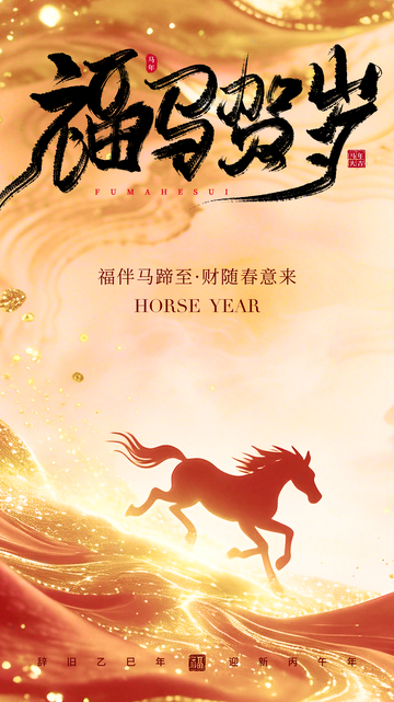 福马贺岁喜庆海报设计素材