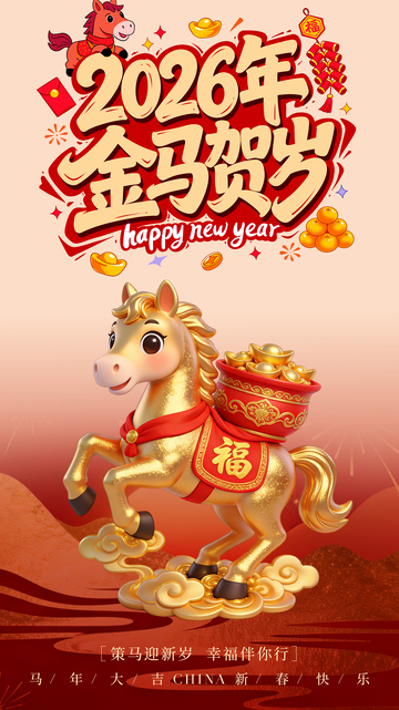 2026年金马迎春海报设计