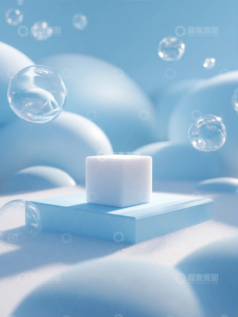 高清大图下载【趣麦麦图】柔球幻泡中的纯净展台