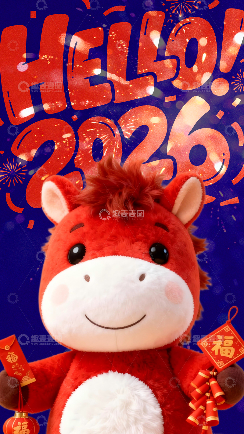 源文件下载【趣麦麦图】-喜迎2026新年牛年吉祥物
