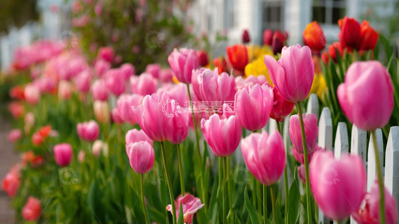 高清大图下载【趣麦麦图】繁英艳色中的花田明霞