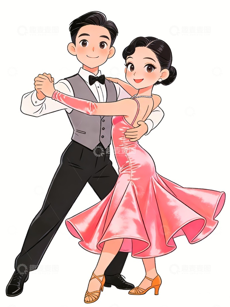 高清大图下载【趣麦麦图】两个跳拉丁舞的人