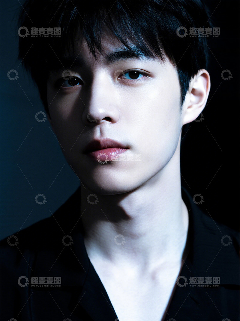 高清大图下载【趣麦麦图】神秘男性肖像黑西装摄影