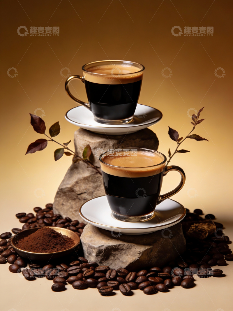 源文件下载【趣麦麦图】美式咖啡陈列场景3