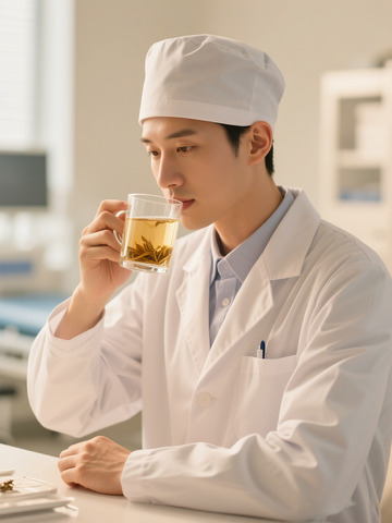 实验室品茶科研人员