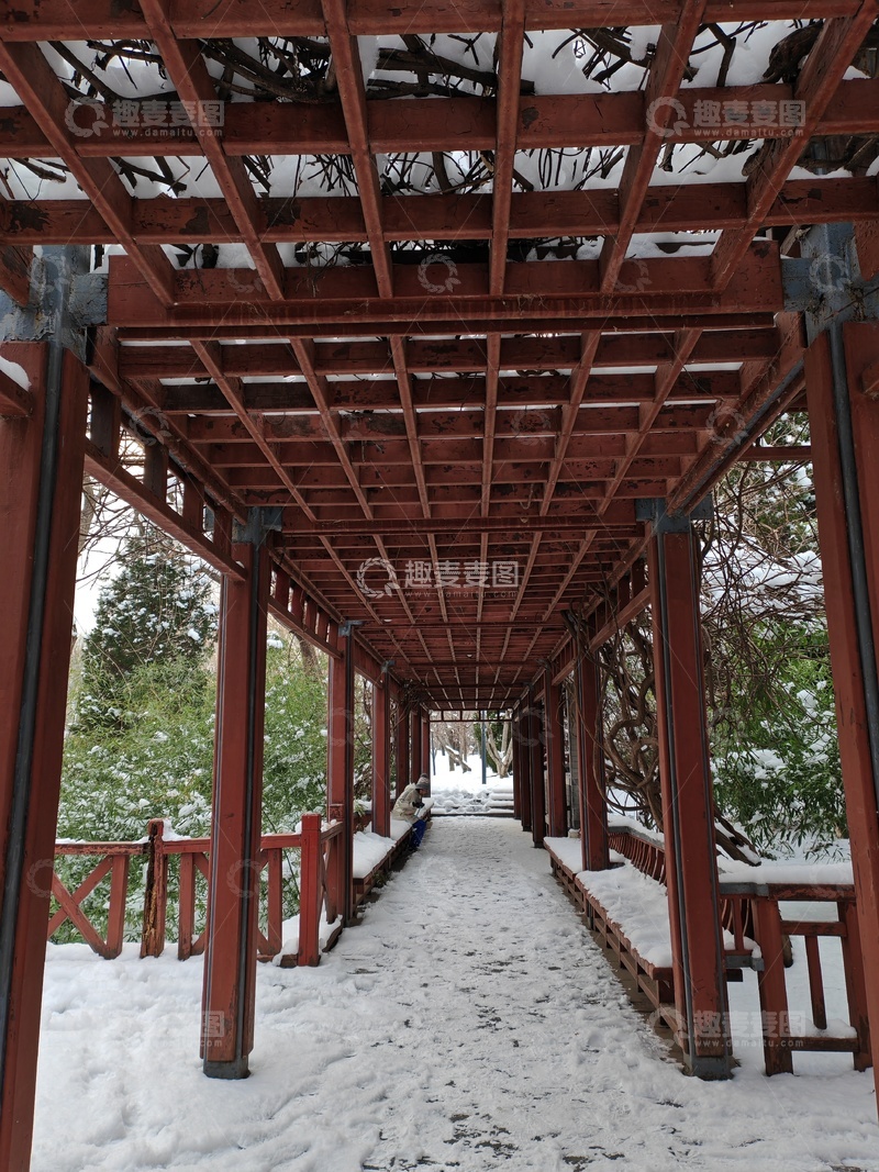 高清大图下载【趣麦麦图】雪廊冬日景1111