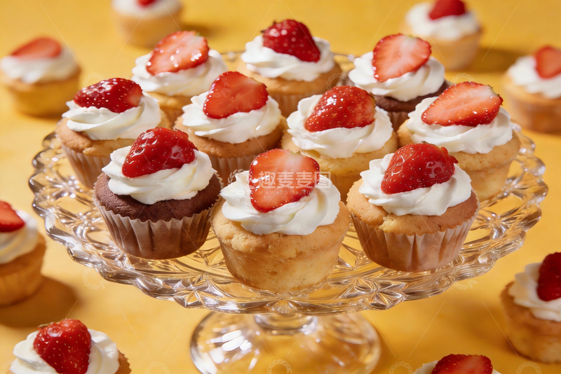 源文件下载【趣麦麦图】草莓纸杯蛋糕4