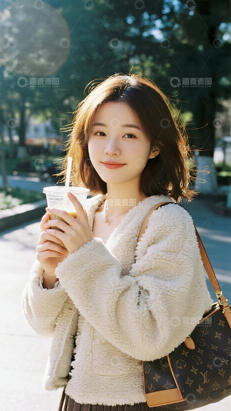 高清大图下载【趣麦麦图】阳光少女饮品时尚写真