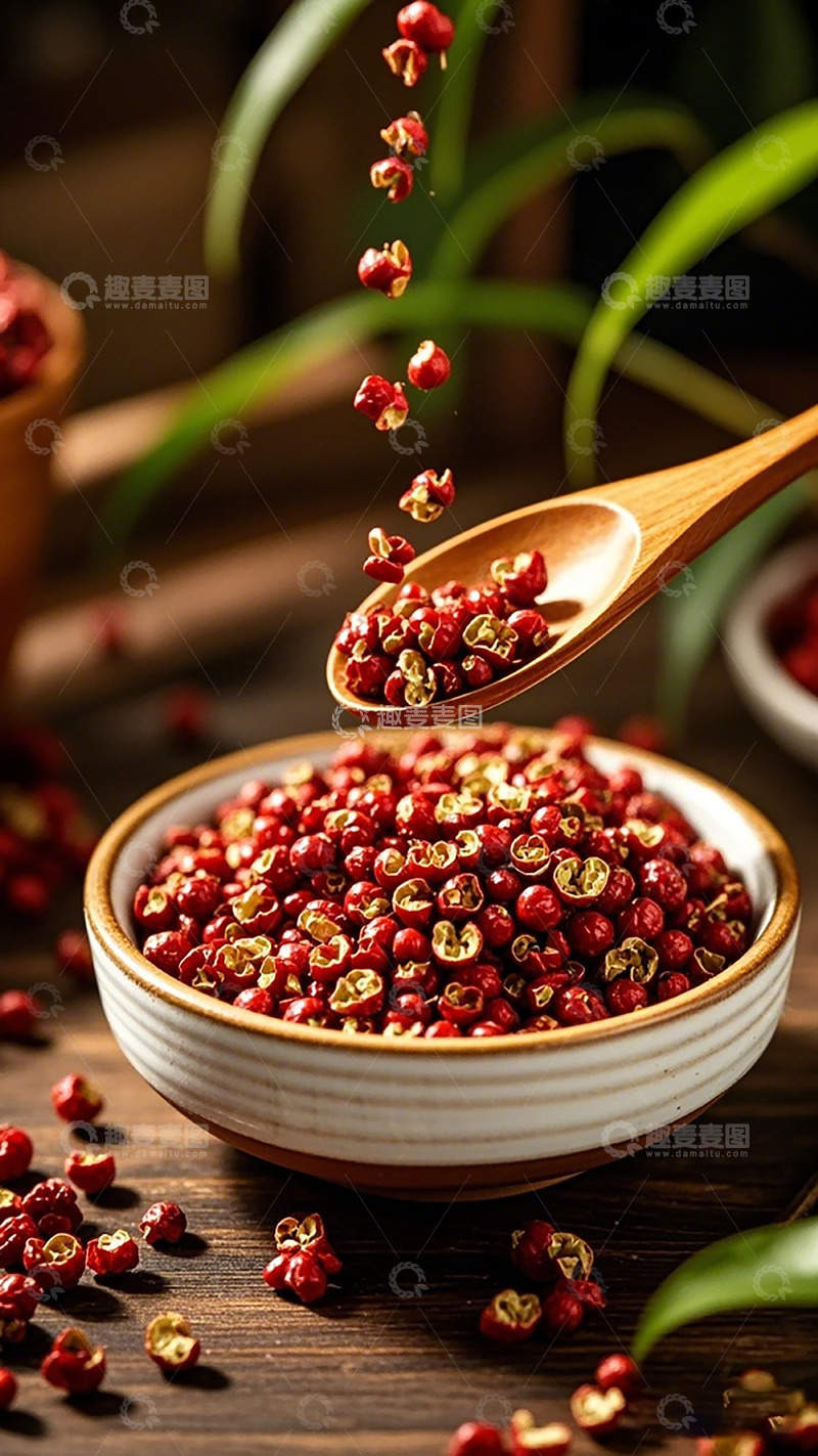 高清大图下载【趣麦麦图】红色花椒特写美食摄影