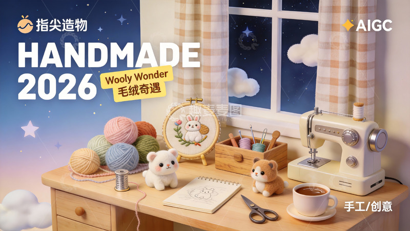 高清大图下载【趣麦麦图】2026 绒趣手作星光夜