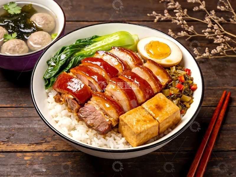 高清大图下载【趣麦麦图】一碗照烧鸡排