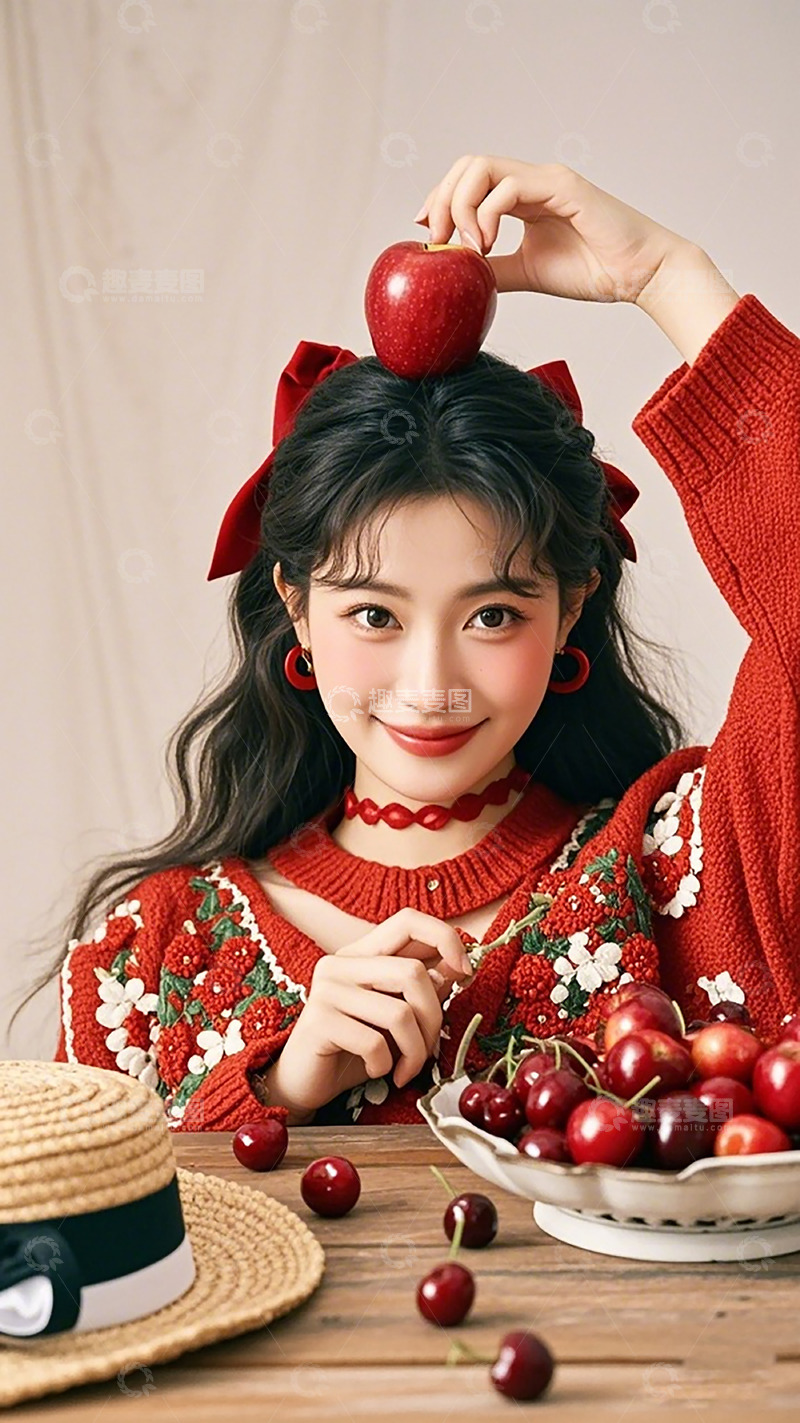 高清大图下载【趣麦麦图】樱桃少女写真风格人像摄影
