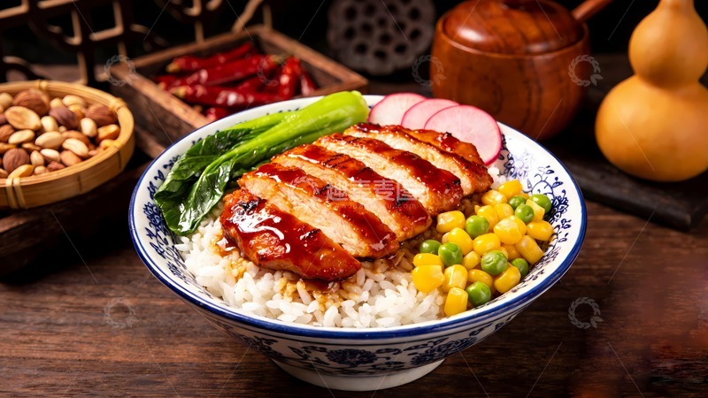 高清大图下载【趣麦麦图】照烧鸡排摄影