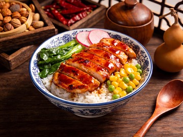 鸡排饭照烧鸡排鸡肉饭