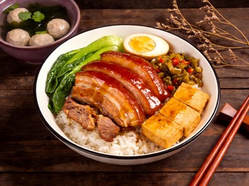 照烧鸡排鸡排饭 