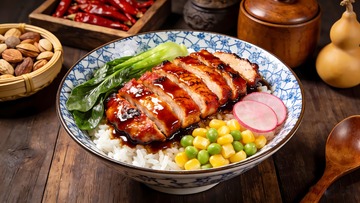 照烧鸡排鸡排饭鸡肉饭