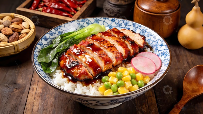 高清大图下载【趣麦麦图】照烧鸡排鸡排饭鸡肉饭