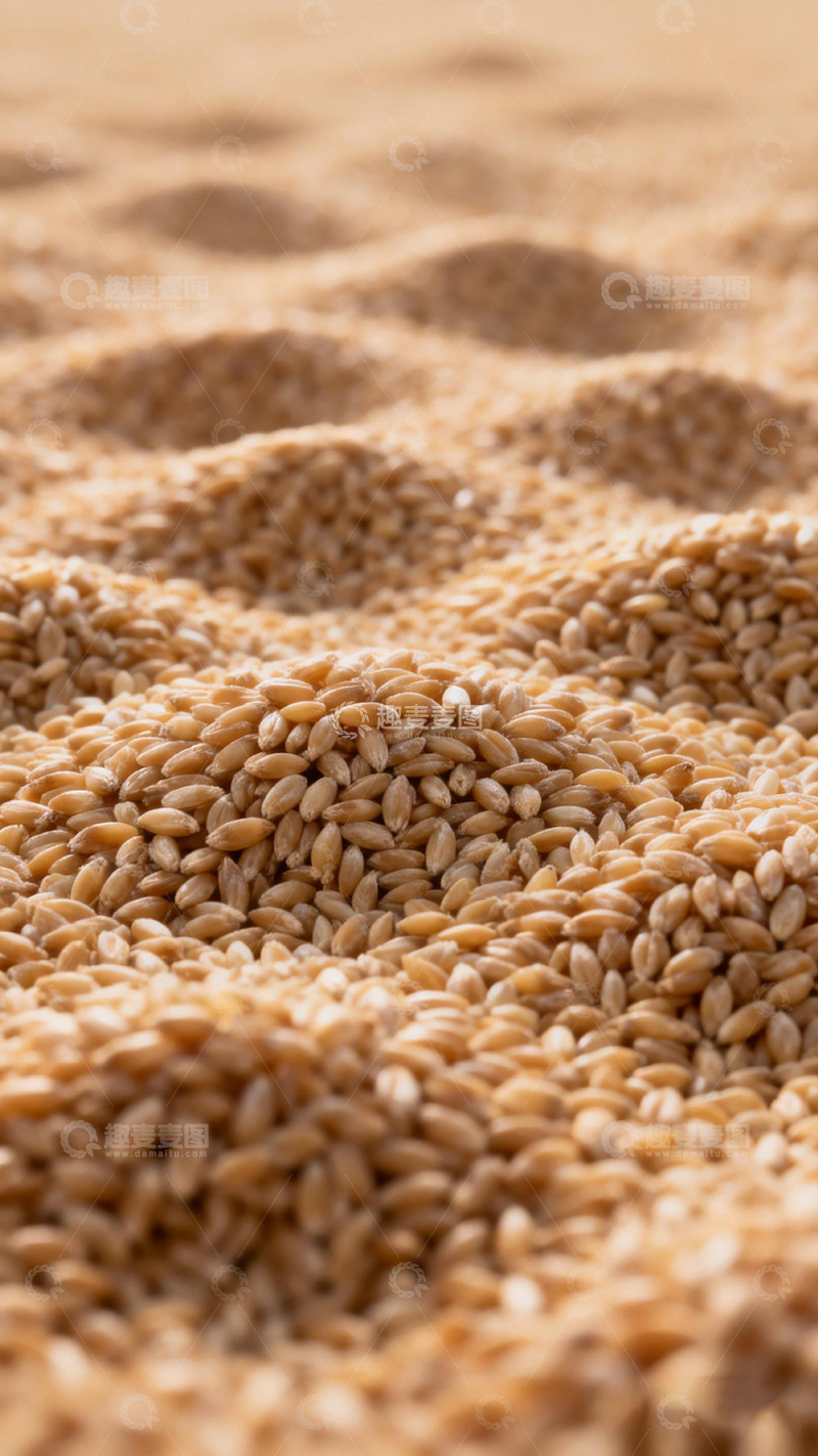 高清大图下载【趣麦麦图】麦粒特写粮食背景