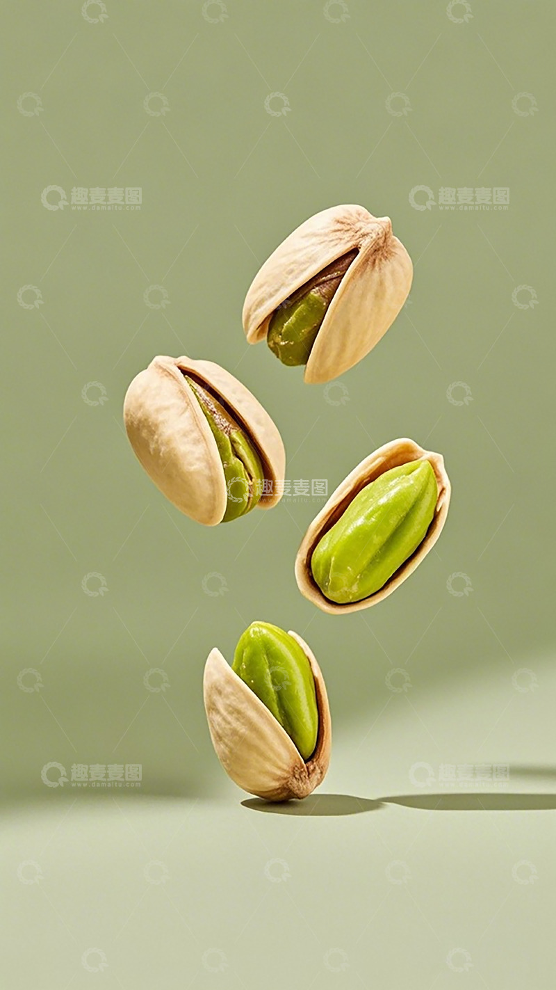 高清大图下载【趣麦麦图】悬浮开心果美食摄影
