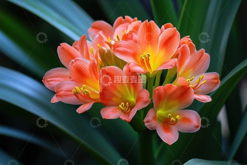 高清大图下载【趣麦麦图】盛开的一簇兰花花卉